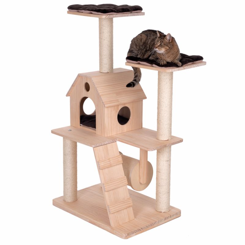 arbre a chat bois maison echelle