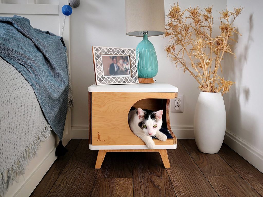 Niche (carrément) design pour chat table, meuble, cabane ou futuriste