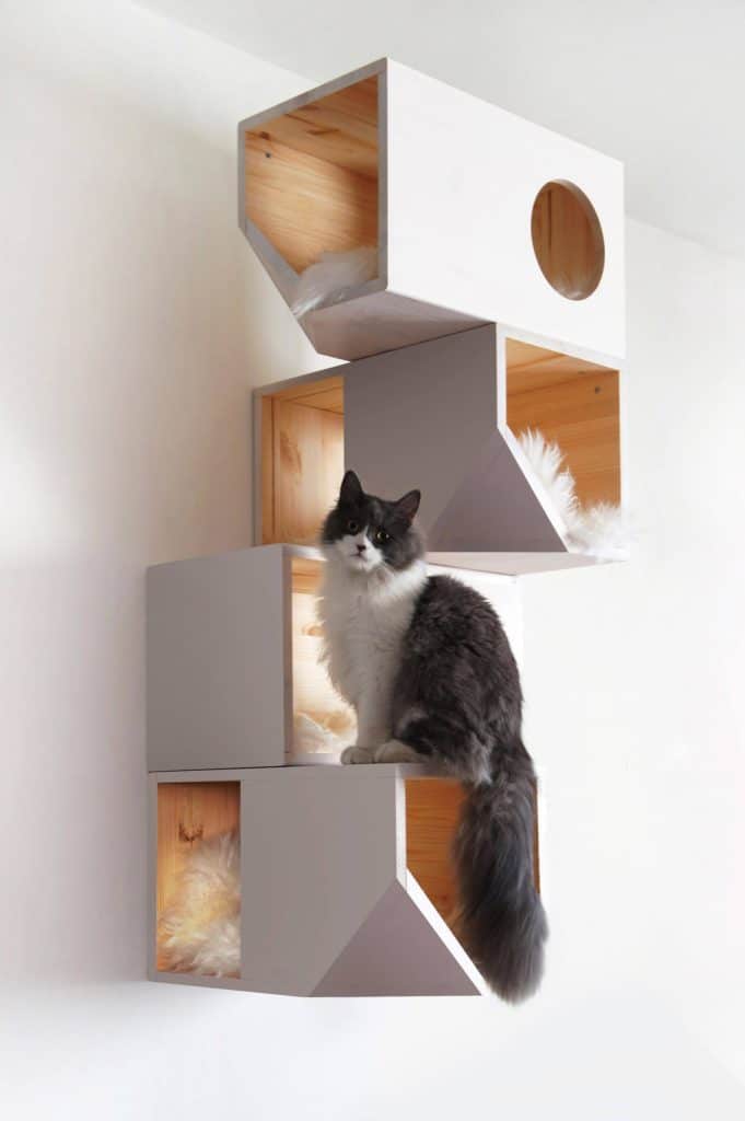 arbre cubes artisanal blanc