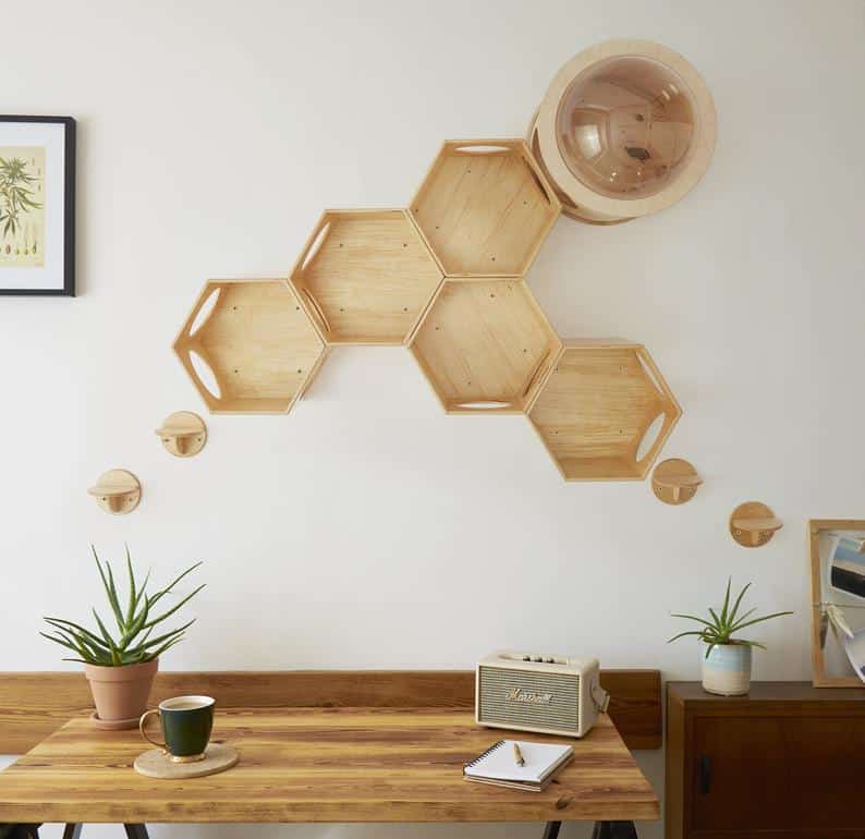 accessoire design mural hublot octogone