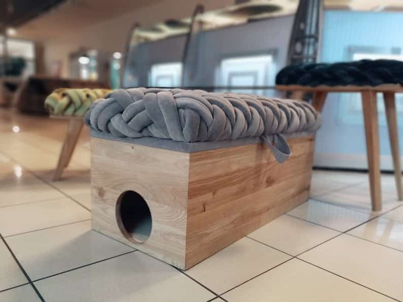 banc pour chat presence de tissu