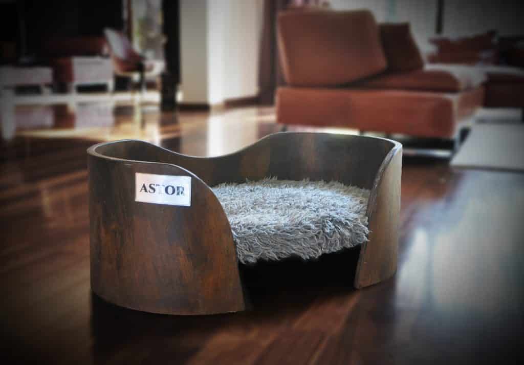 lit pour chat design avec fourrure
