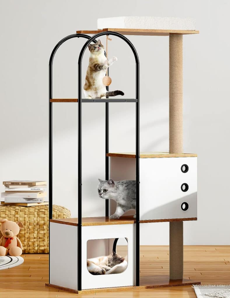 arbre a chat industriel metal colonne voute