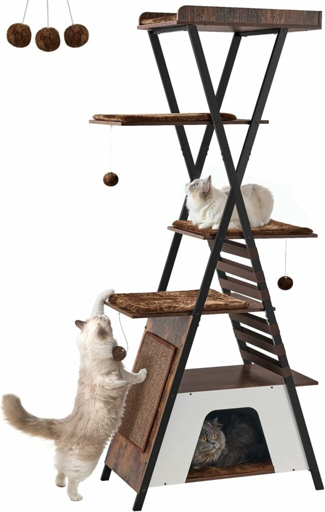 arbre a chat industriel metal croise