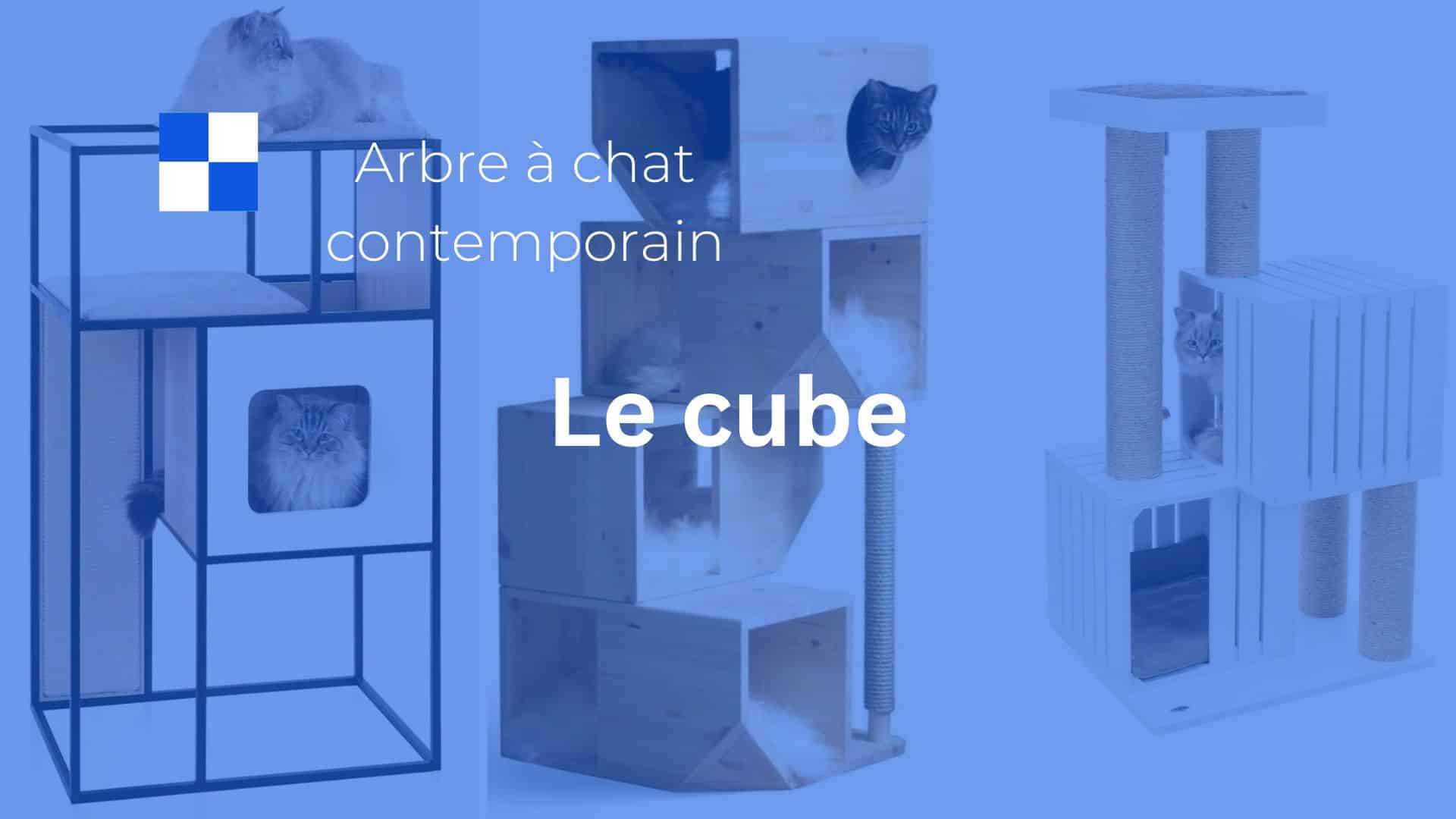 arbre a chat contemporain cube
