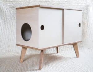 meuble bac a litiere design pour chat