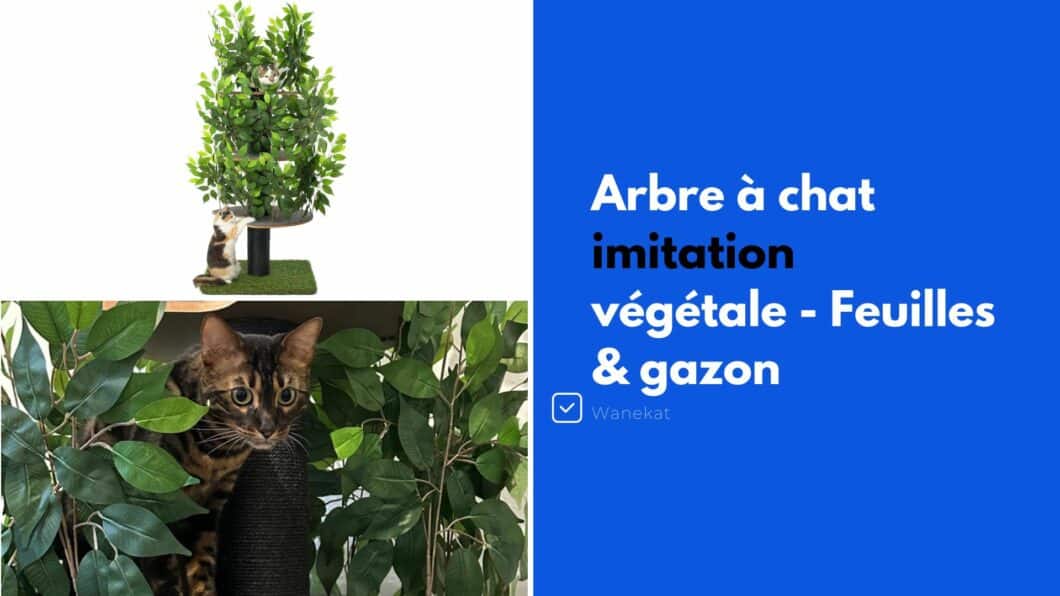 arbre a chat imitation vegetale feuilles