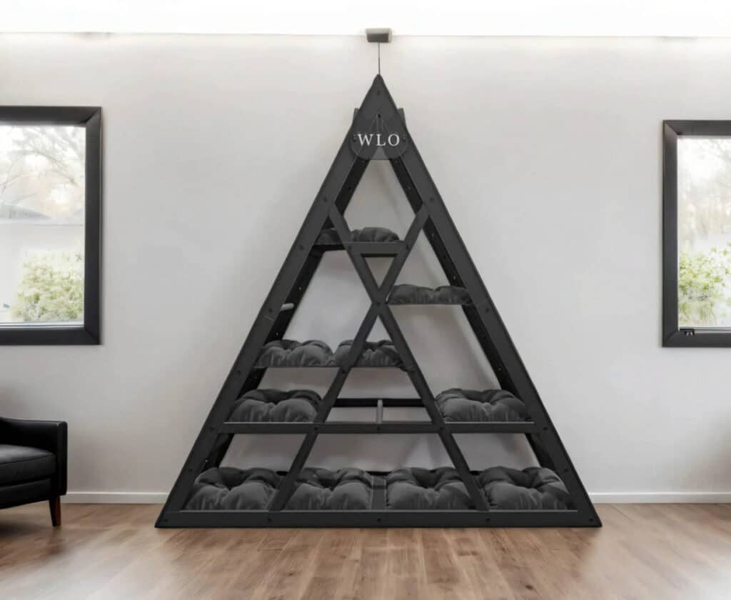 arbre a chat design espace mural forme triangle