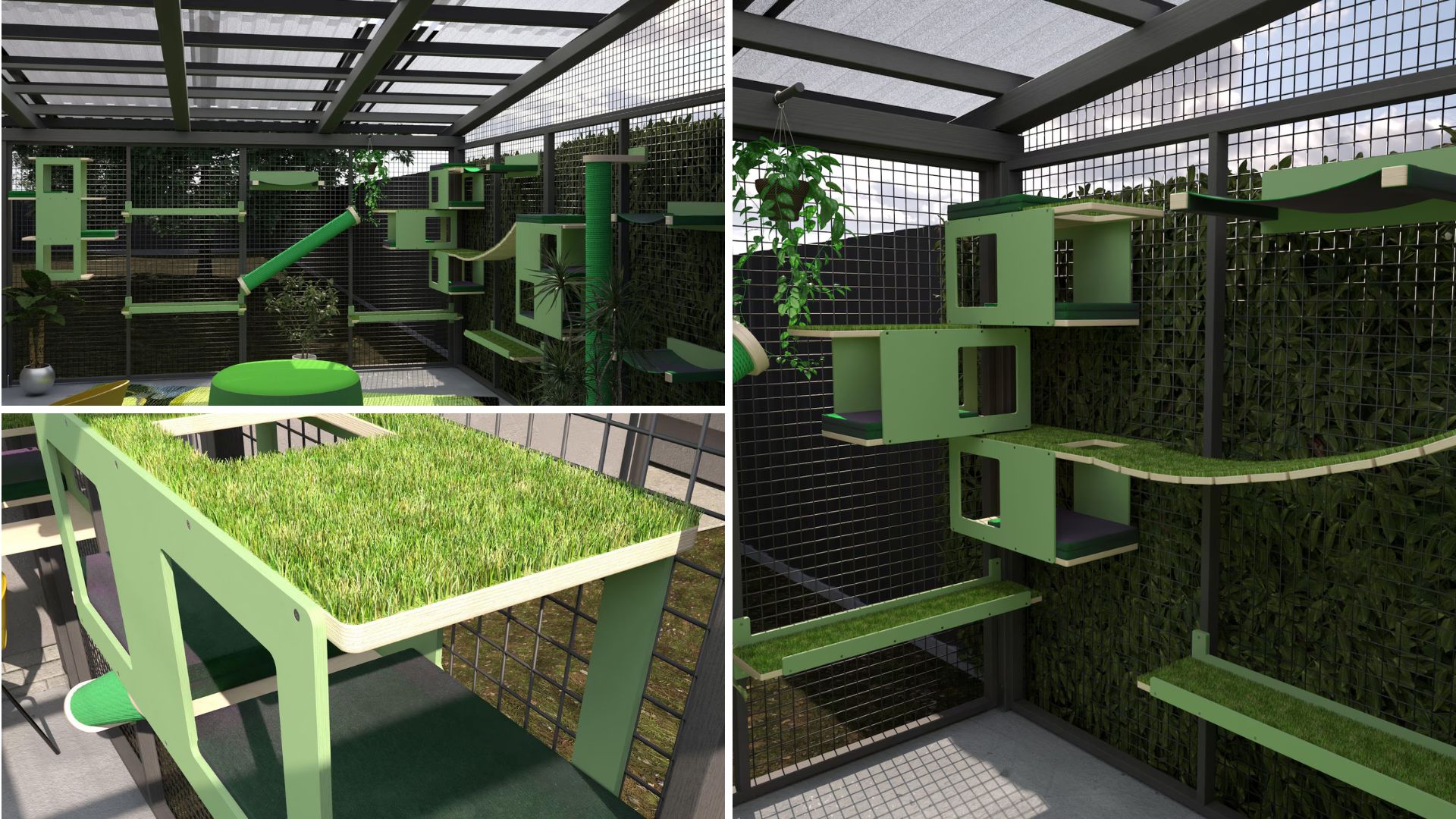 arbre a chat exterieur bois acrilyque