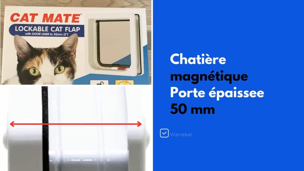chatiere magnetique 2 positions porte epaisse