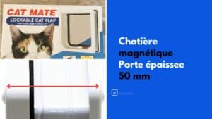 chatiere magnetique 2 positions porte epaisse
