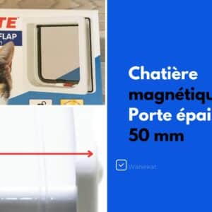 chatiere magnetique 2 positions porte epaisse