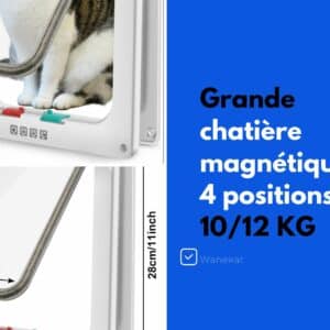 grande chatiere magnetique 4 positions mur porte fenetre avis