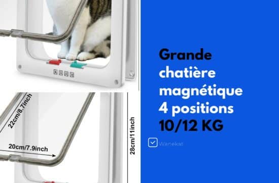 grande chatiere magnetique 4 positions mur porte fenetre avis