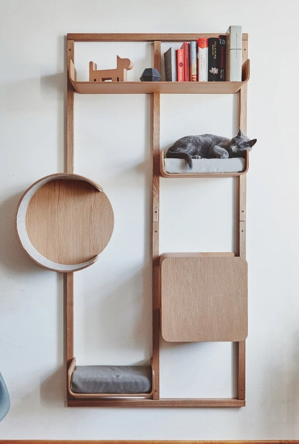 arbre a chat mural bibliotheque petite