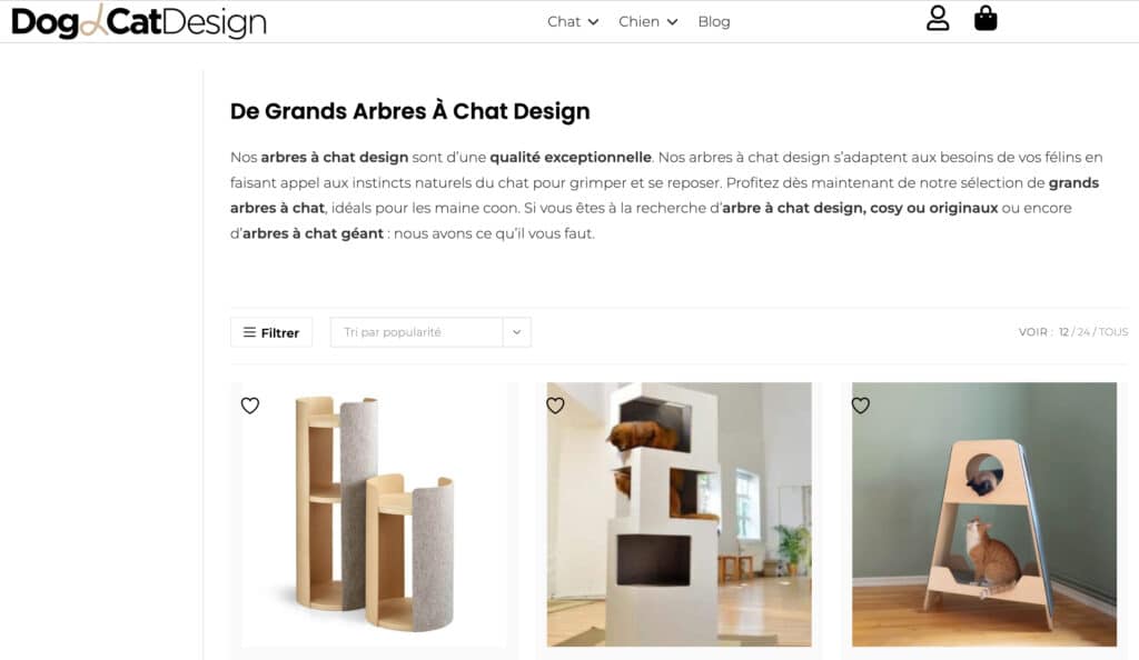 boutique en ligne dog and cat design