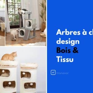 arbre a chat design bois tissu