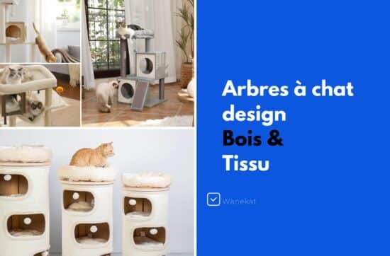 arbre a chat design bois tissu