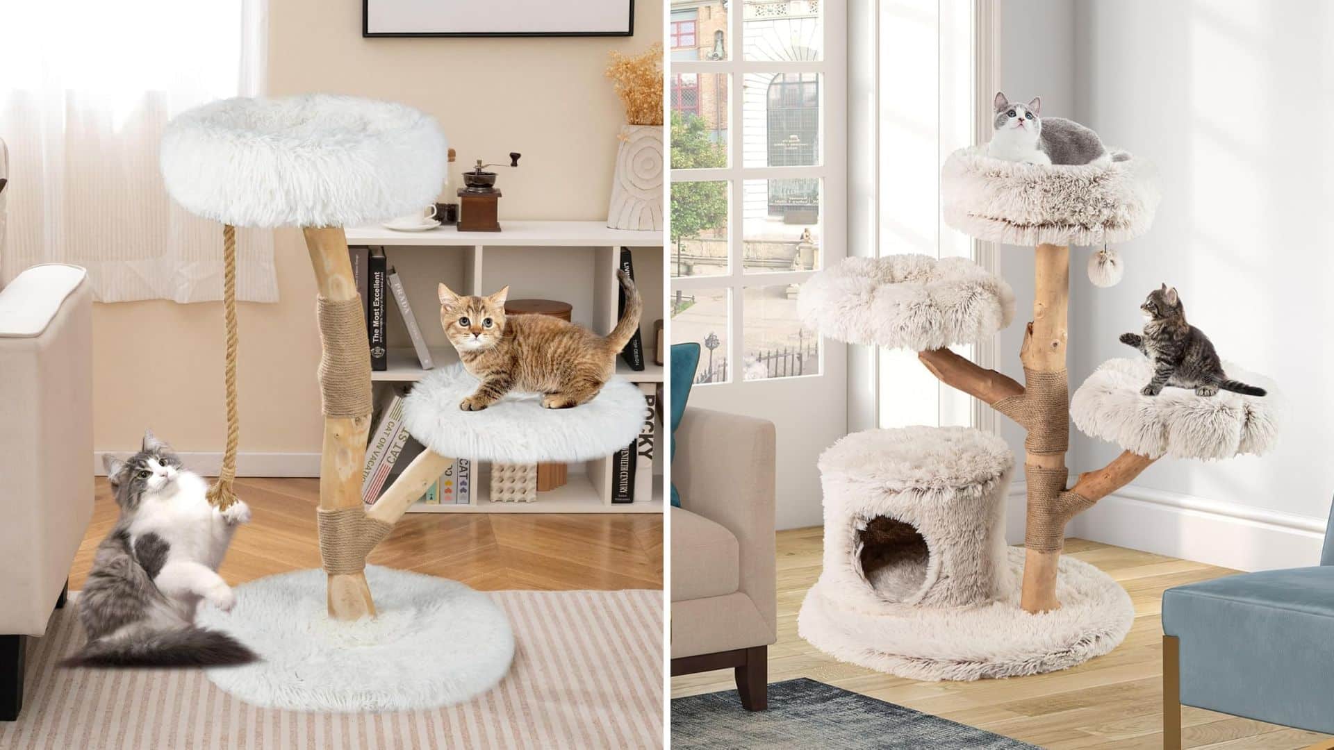 petit arbre a chat bois tissu branches