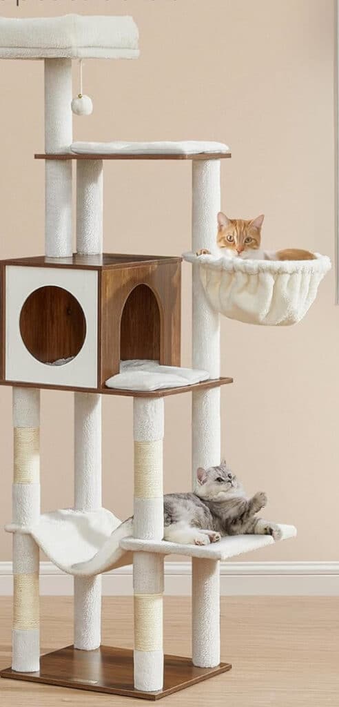arbre a chat contemporain avec hamac pas cher