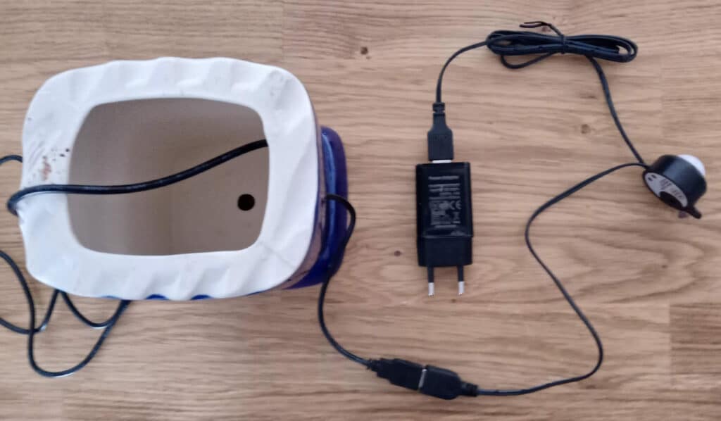 fontaine chat sans filtre branchement detecteur